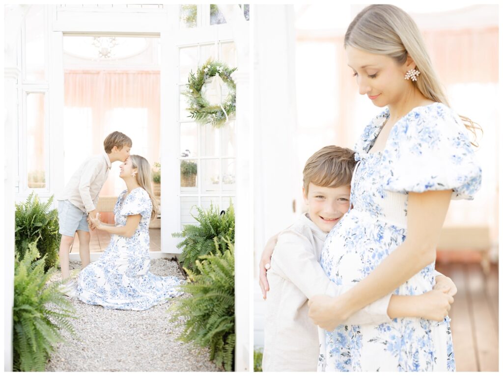 mom prepping for her Tulsa baby with family portraits during her pregnancy