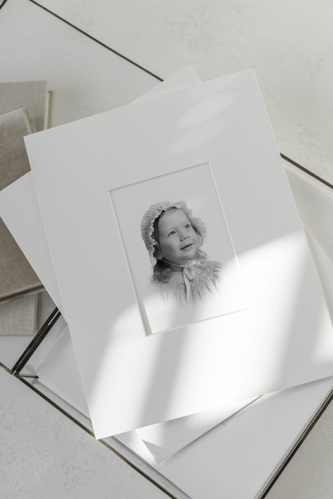 Photographers in Tulsa OK | Album of studio milestone session with photographer Caroline Eidson Matted Print Box